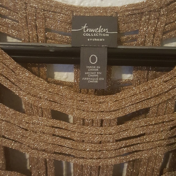 Travelers Collection by Chicos Sweater Crochet - Picture 2 of 3